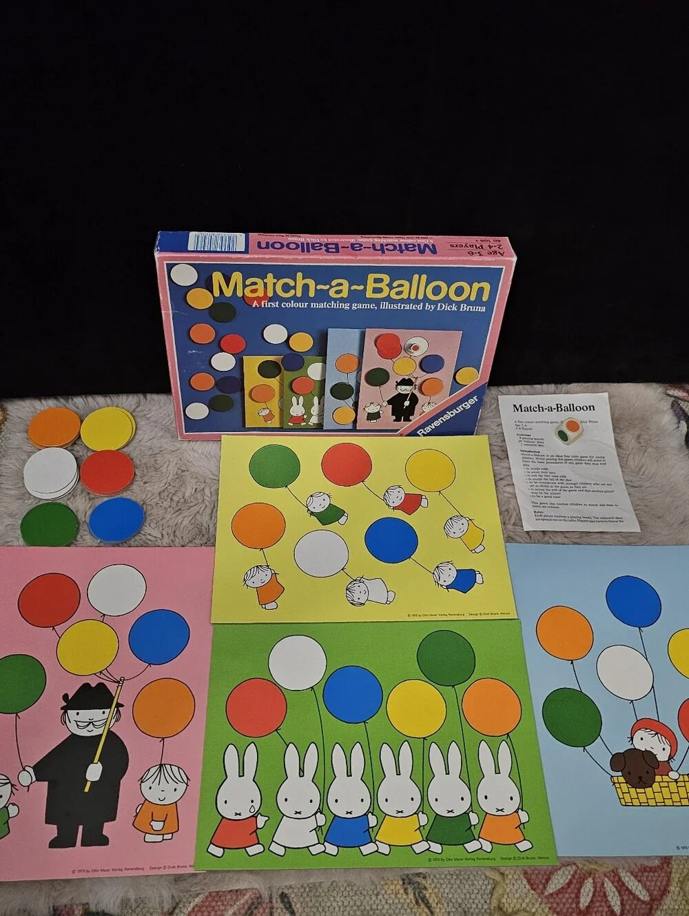 Match-a-Balloon Game Ravensburger Dick Bruna 1982 ~ 100% COMPLETE